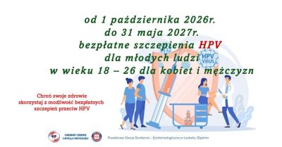 Bezpłatne szczepienia przeciw HPV dla młodych osób